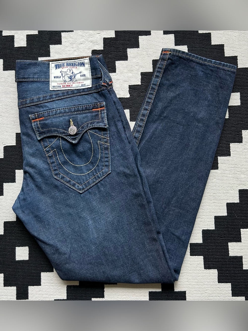 True Religion “Skinny w Flaps” Jeans Denim Pants W32